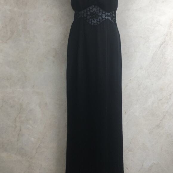 Morgan & Co. by Linda Bernell Black Sleeveless Backless Maxi Dress Size 7/8 - Picture 4 of 11